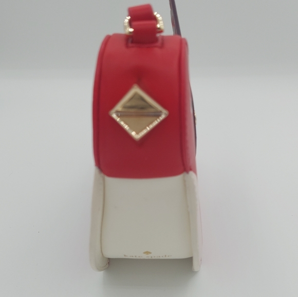 Kate Spade Bird Crossbody Red Robin leather Ooh LaLa Bird& keyring retail $489 - Picture 4 of 11